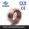 Certificado CE BS300 Alambre de soldadura sólido con carrete de metal, Alambre de soldadura recubierto de cobre ER70S-6, Alambre de soldadura con protección de gas de la fábrica de China 