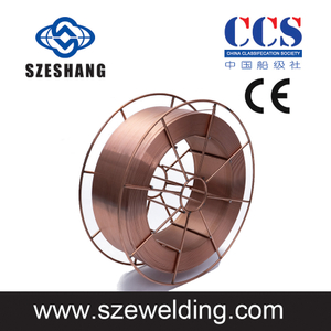 Certificado CE BS300 Alambre de soldadura sólido con carrete de metal, Alambre de soldadura recubierto de cobre ER70S-6, Alambre de soldadura con protección de gas de la fábrica de China 
