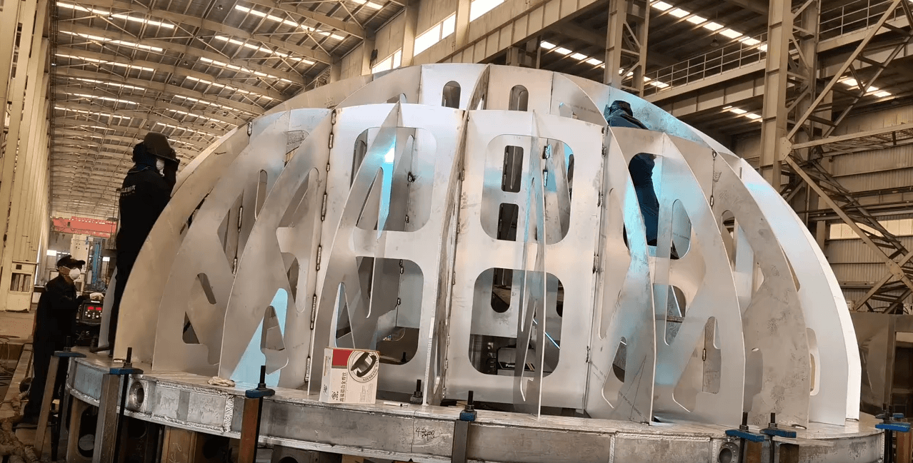 Soldadura de moldes de aluminio de 8 metros de diámetro en la práctica | El alambre MIG ER5356 de soldadura Szeshang potencia la fabricación de aluminio de gran tamaño
